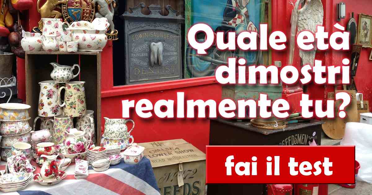 Quale Età dimostri realmente tu?